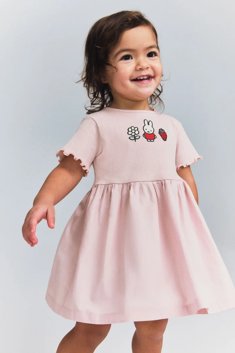 H&M Embroidery-detail cotton dress